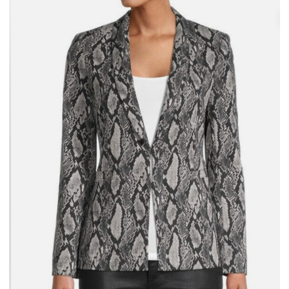Alice+ Olivia Richie snakeskin print blazer jacket sz 8 (Ja200thrifty